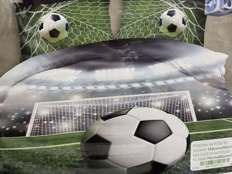 Pościel dziecięco młodzieżowa piłka nożna 160x200