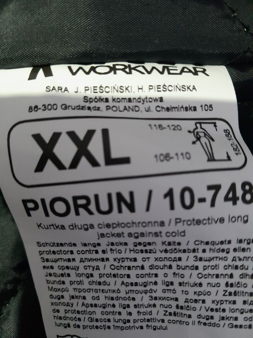 Kurtka ciepłochronna sara piorun winter NIEBIESKA XXL ELEKTROSTATYCZNA