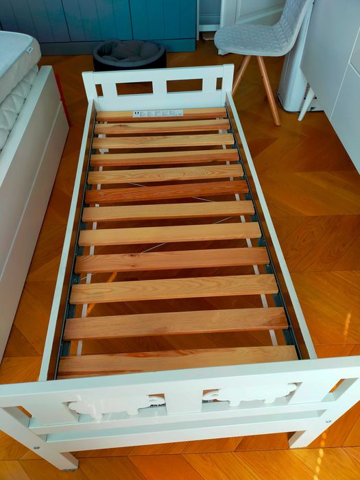 Łóżko Kritter Ikea 70x160 +materac UNDERLING + barierka vikare