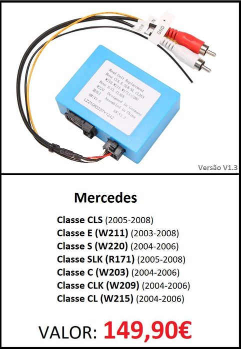 (NOVO) Descodificador FIBRA ÓTICA • Mercedes • Porsche • 2DIN Android