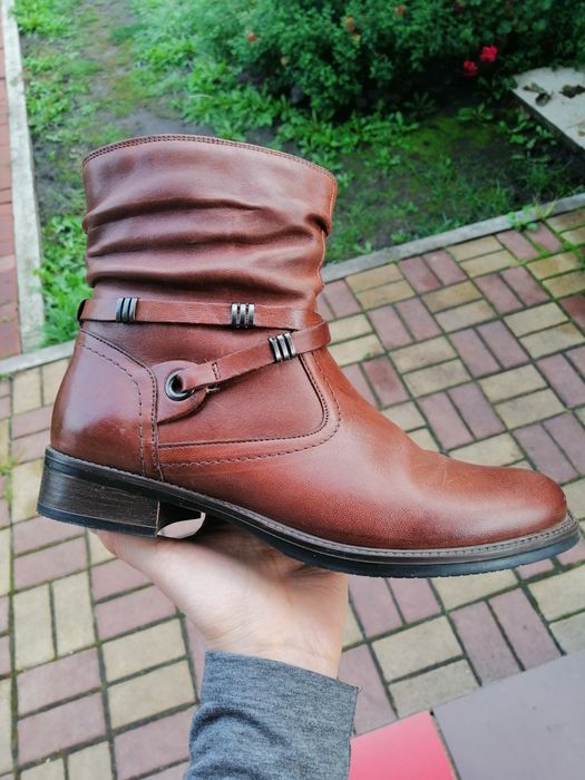 Черевики жіночі 5th Avenue, осінньо-весінні, 38 розмір, руда шкіра