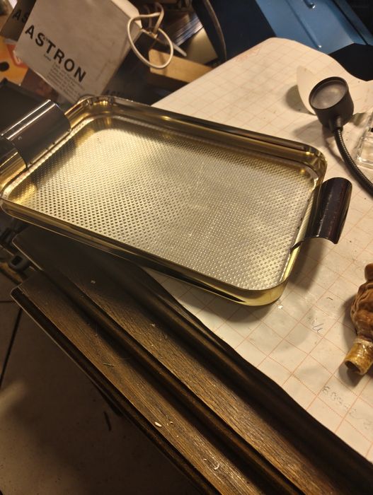 Złota taca z lat 50tych vintage.