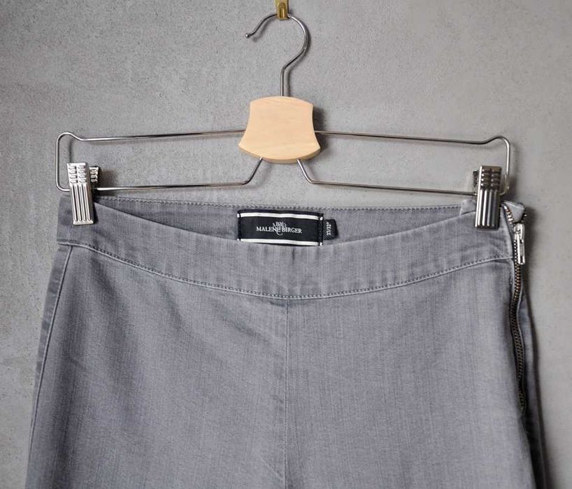 Rockowe jegginsy by Malene Birger zamki zip szare 27/32