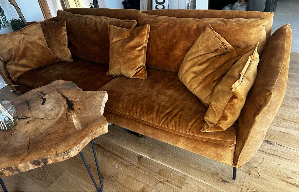 Bardzo wygodna Sofa 4osobowa 295x 110 miodowa