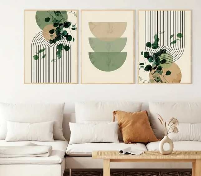 3 sztuki obrazków na płótnie vintage boho NOWE!