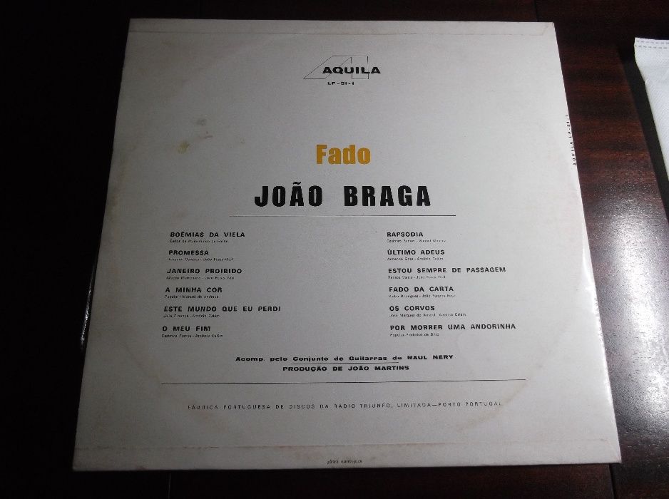 Vinyl vinil João Braga, Fado guitarras Raul Nery Prod. João Martins #R