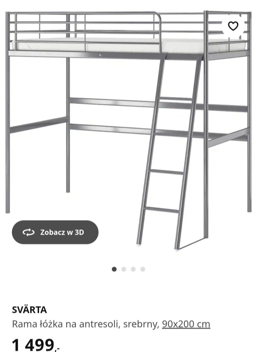 Łóżko ikea model svart