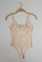 Morelowe, koronkowe body z fiszbinami 38/M NA-KD
