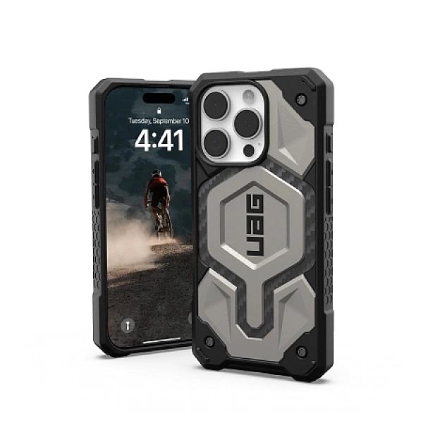 Etui UAG Monarch Pro z MagSafe na iPhone 16 Pro - tytanowe