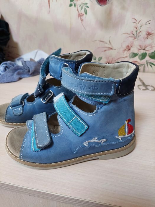 Ортопедические сандали на трех липучках, 17 см, 19 см