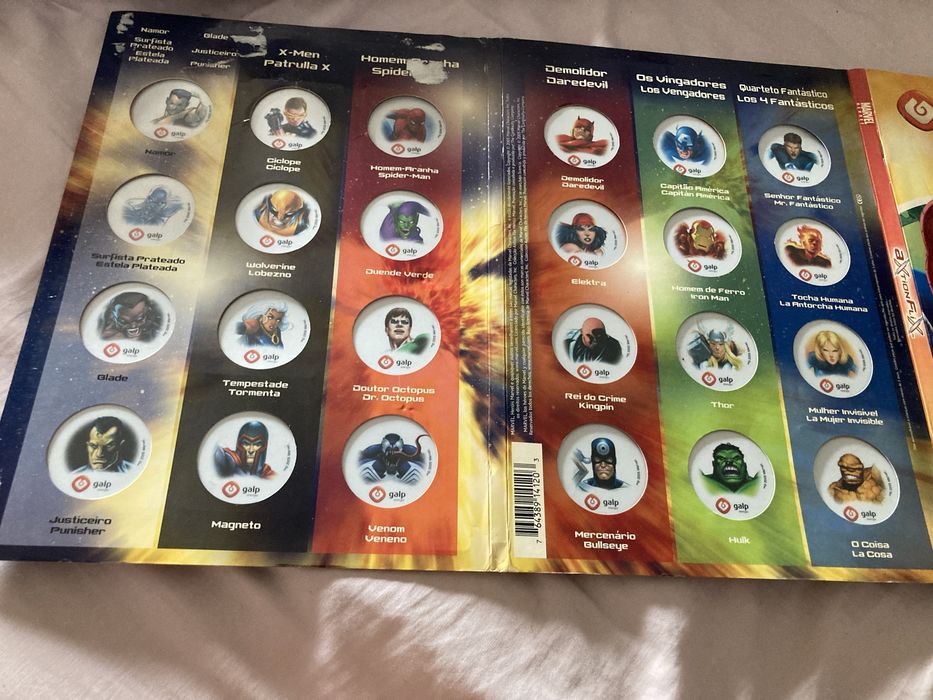 Tazos  holograficos  herois Marvel (Galp)