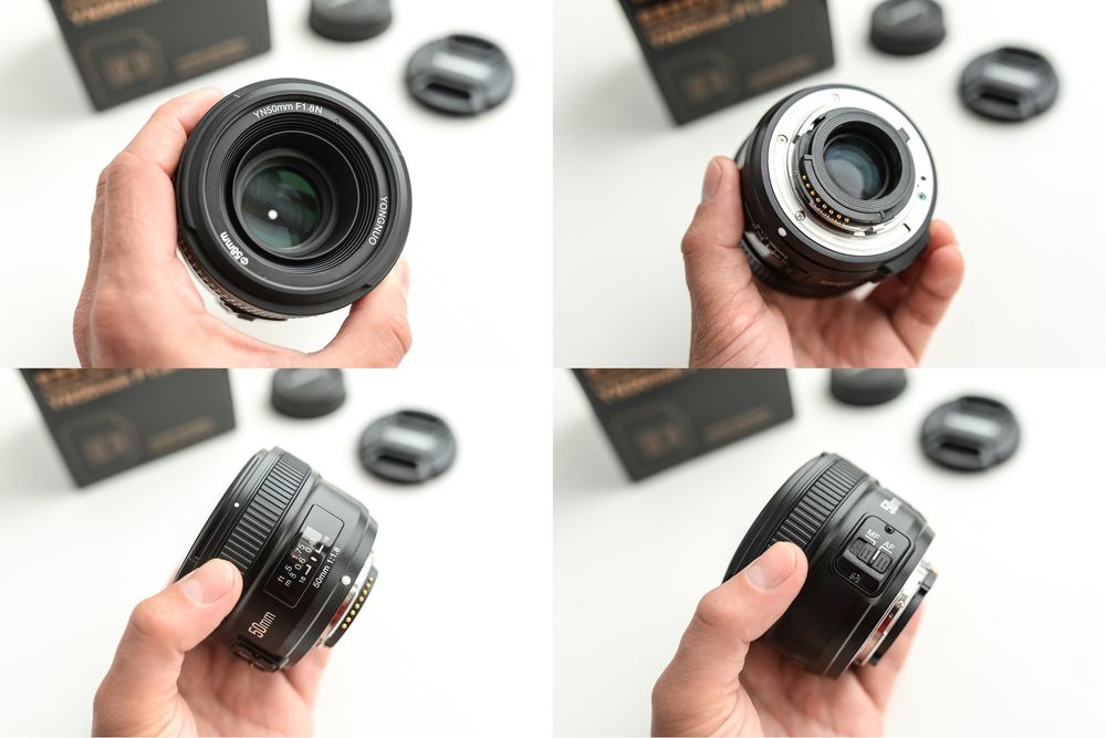 Объектив Yongnuo YN 50mm, 35mm, f/1.8 для Canon, Nikon с автофокусом