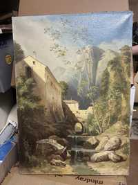Картина живопись Долина мельниц, Амальфи, Италия