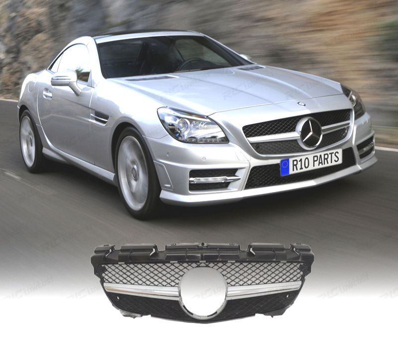 GRELHA MERCEDES SLK R172 11-14 LOOK AMG CROMADO PRETO