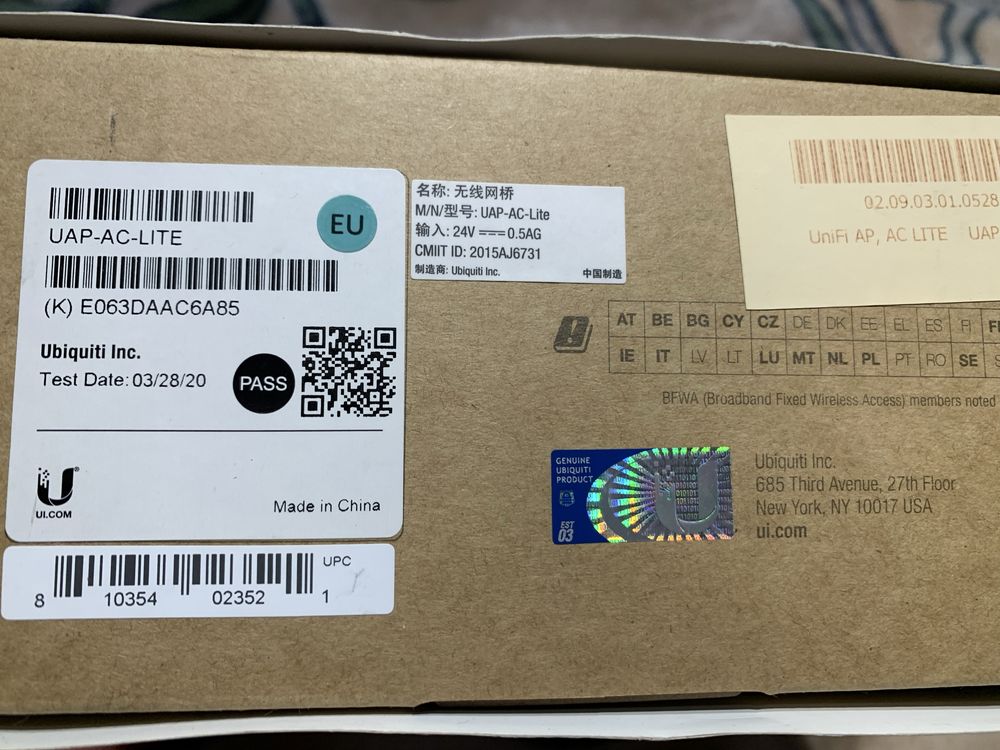 UniFi AP AC Lite novo