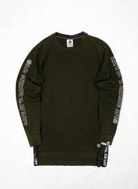 Bape A Bathing Ape zielony khaki longsleeve S logo