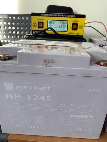 Akumulator AGM 45 Ah ups UŻYWANY żelowy sprawdzony magazyn energii