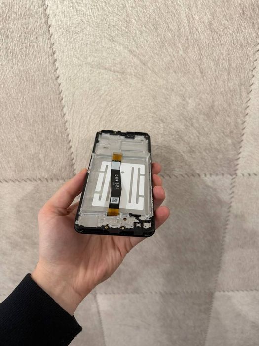 Дисплей Samsung Galaxy A22 с рамкой экран и сенсор, чёрный