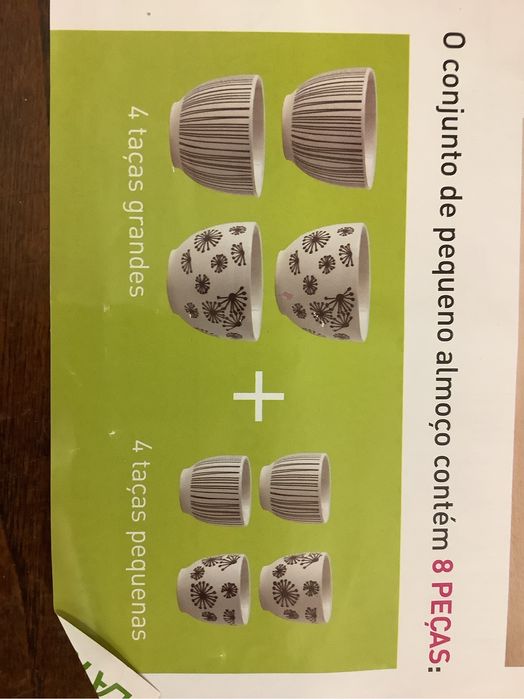 Conjunto de 8 taças