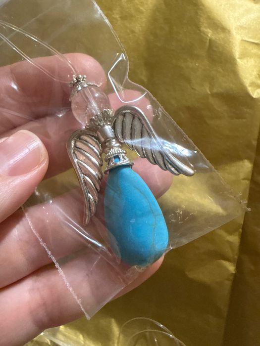 Ангел-Оберіг із Бірюзи та Гірського Кришталю