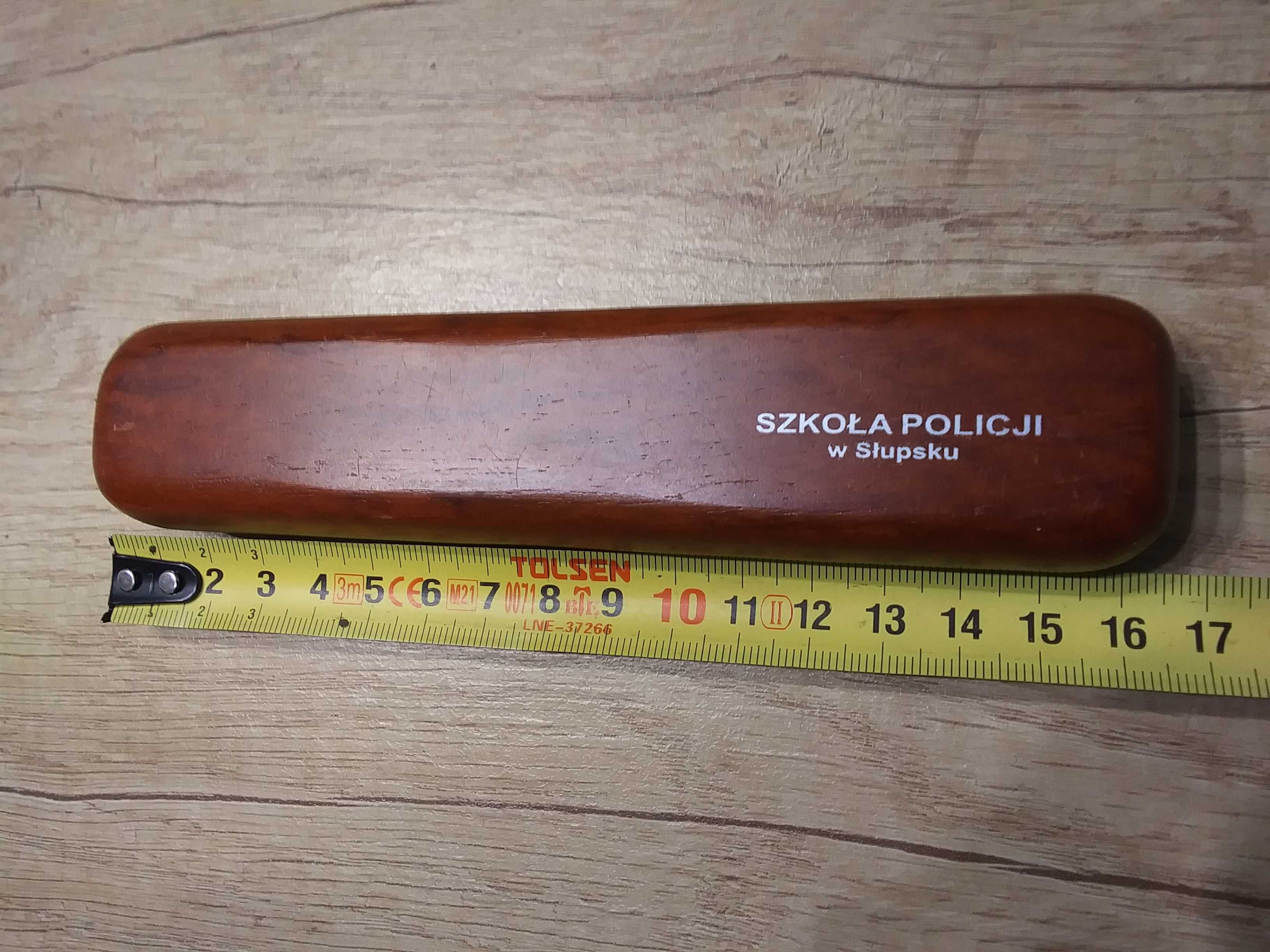 Drewniany poktowiec etui na pióro długopis Szkoła Policji Słupsk polic