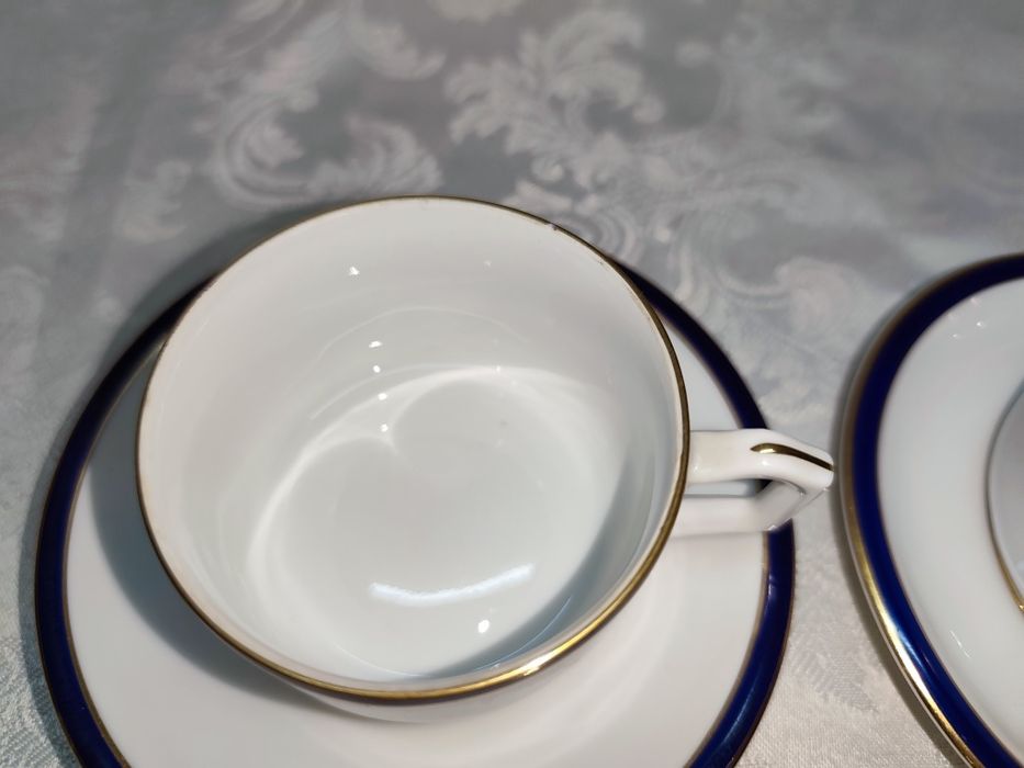 ELEGANCKI ZESTAW PORCELANY Seltmann Weiden 2 Filiżanki + Spodki