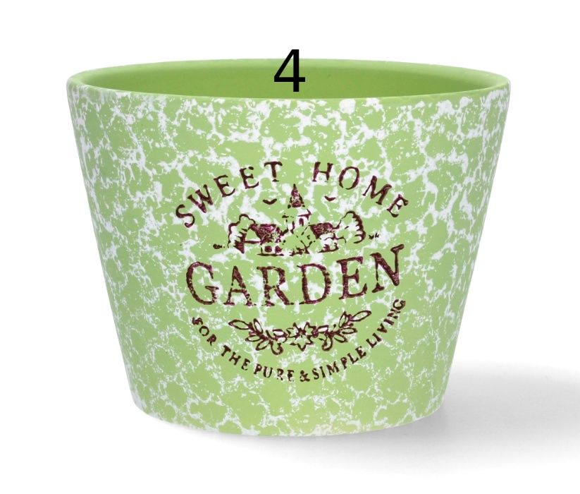 Osłonka ceramiczna doniczka na kwiaty zioła ogród balkon taras