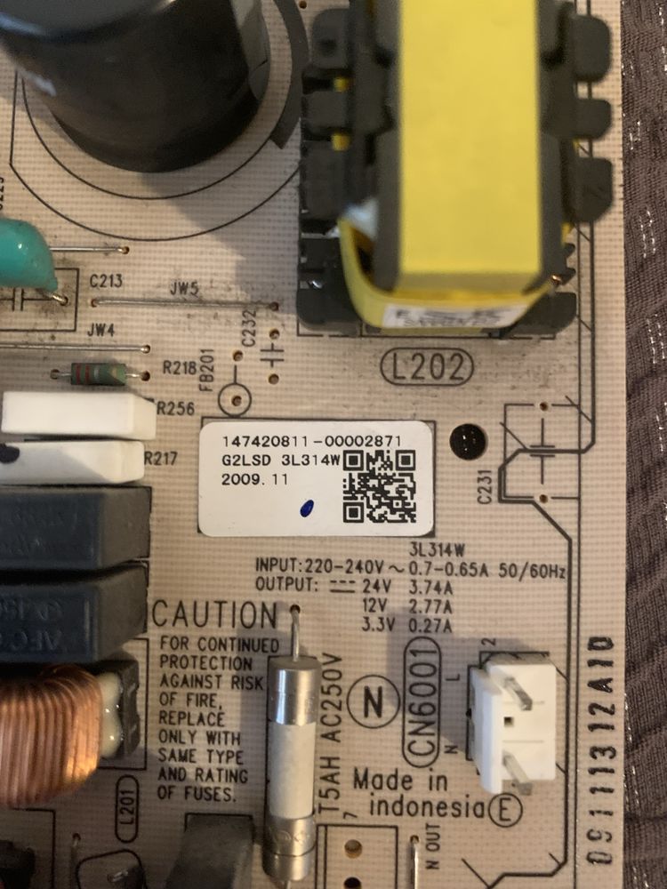 Płyta zasilacza G2LS-D 2010 – Sony KDL-32EX402 – sprawna