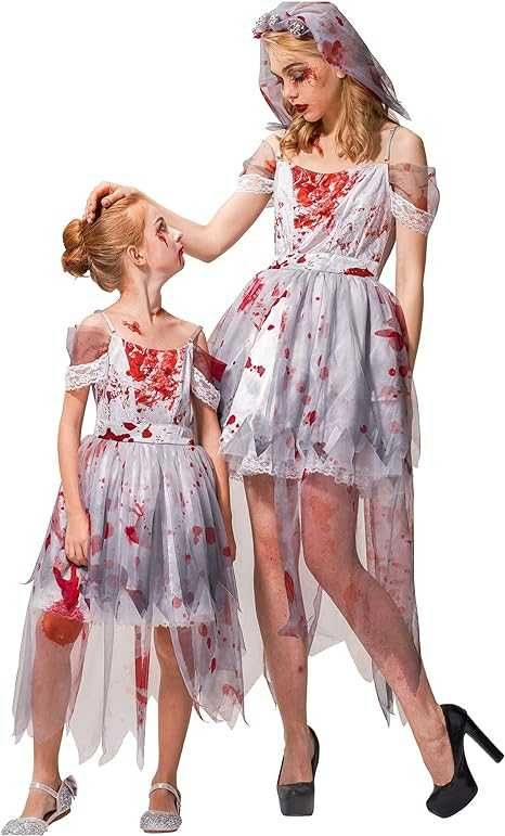 Kostium na Halloween bal przebierańców Zombie Bride Ikali M