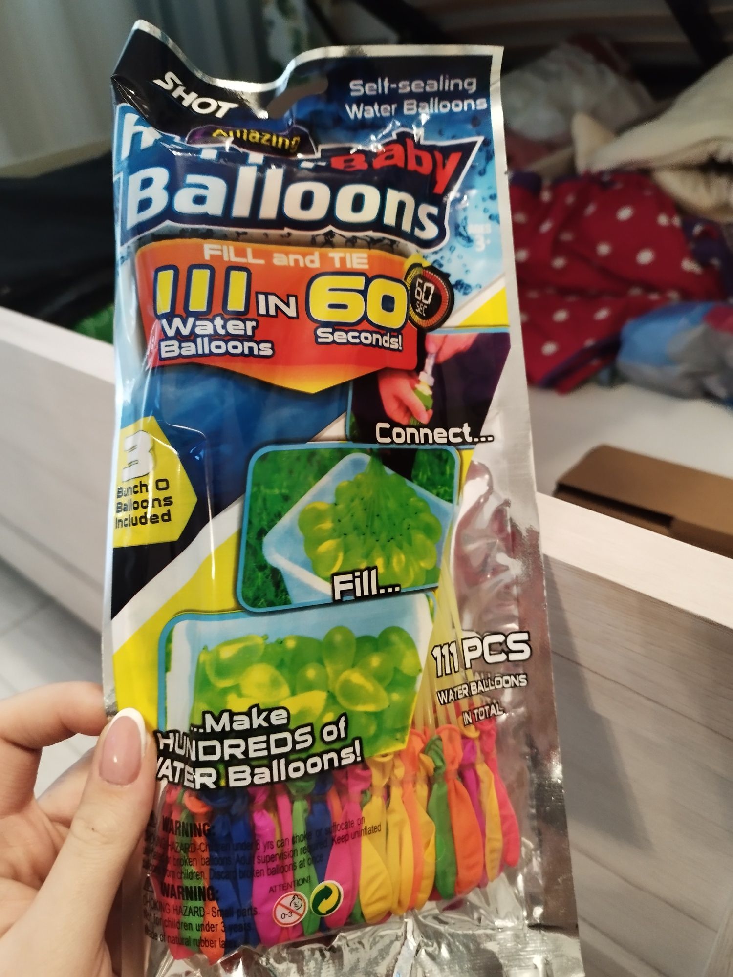 Balony wodne kolor mix