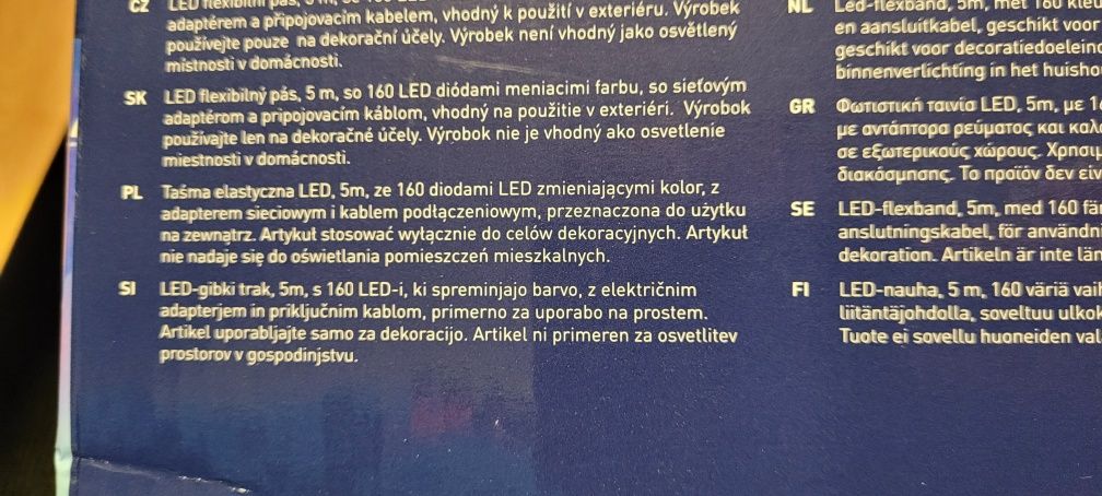 Taśma LED 5m razem 20m! zewnętrzna 12W obi flex led color