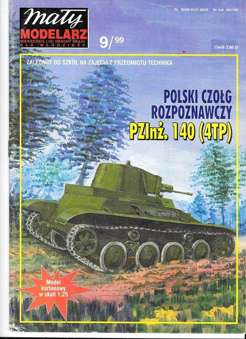 Mały Modelarz 9 1999 PZInż. 140 czołg 1:25