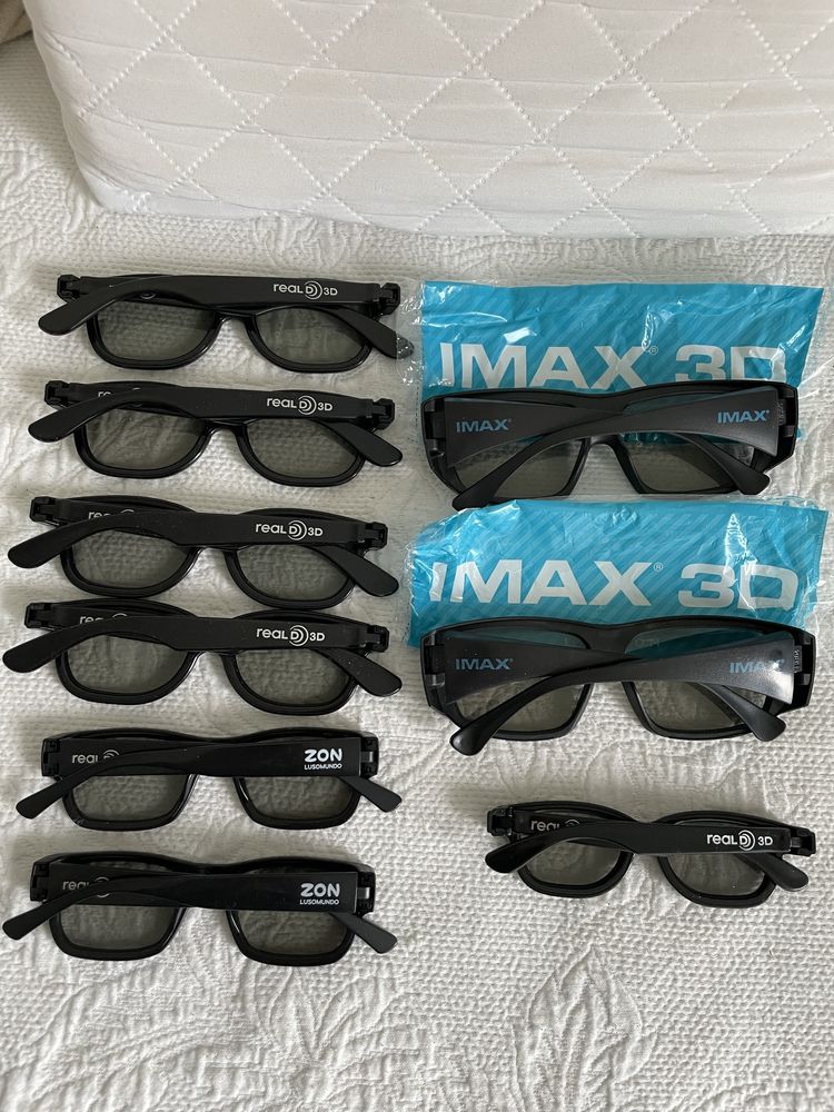 9 pares de oculos 3D