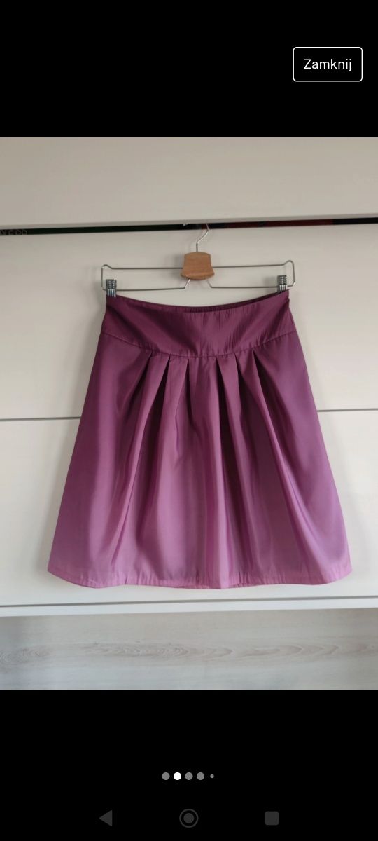 Nowa z metką spódnica skirt H&M liliowa wrzosowa XS/34/6