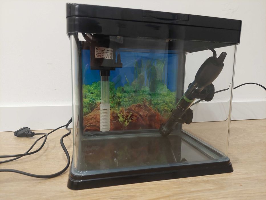 Akwarium 7L +pompka z filtrem +grzałka