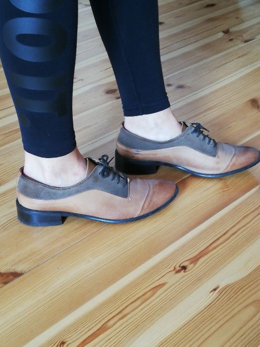 Buty skórzane-wiosenno-jesienne.