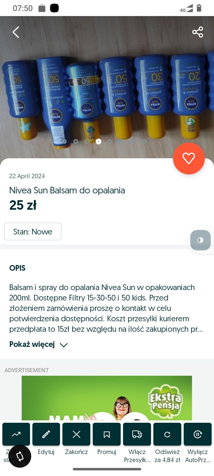 Balsam do opalania Nivea