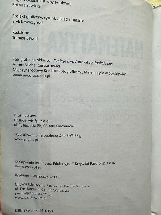 Zbiór zadań do matematyki czysty klasa 1 zakres rozszerzony