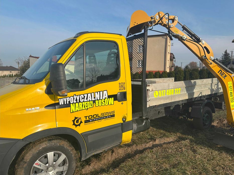Wypożyczalnia Wynajem Minikoparka 1.3t  Wywrotka zagęszczarka 500kg