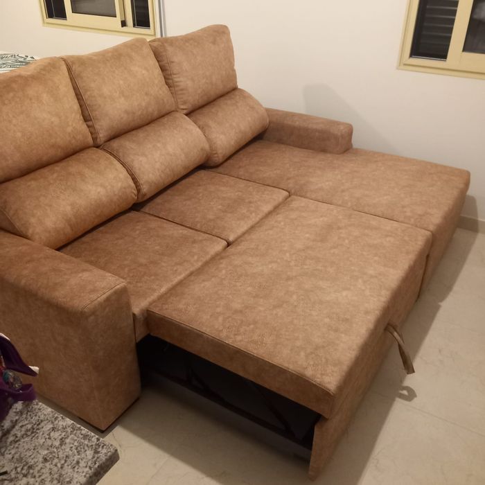 Sofá cama e encostos reclinável