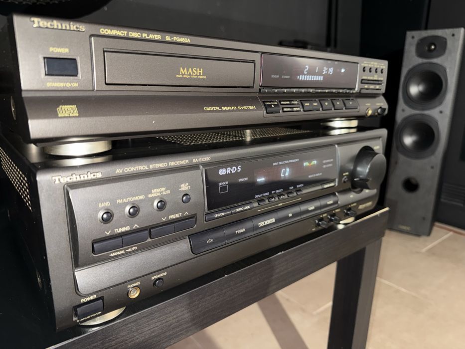 Wieża Technics - Amplituner i CD player