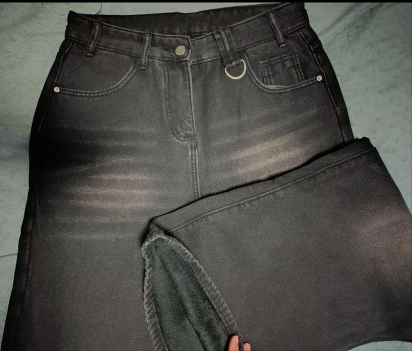 АКЦІЯ!!Джинси зимові з утепленням/ палаццо/ широкі