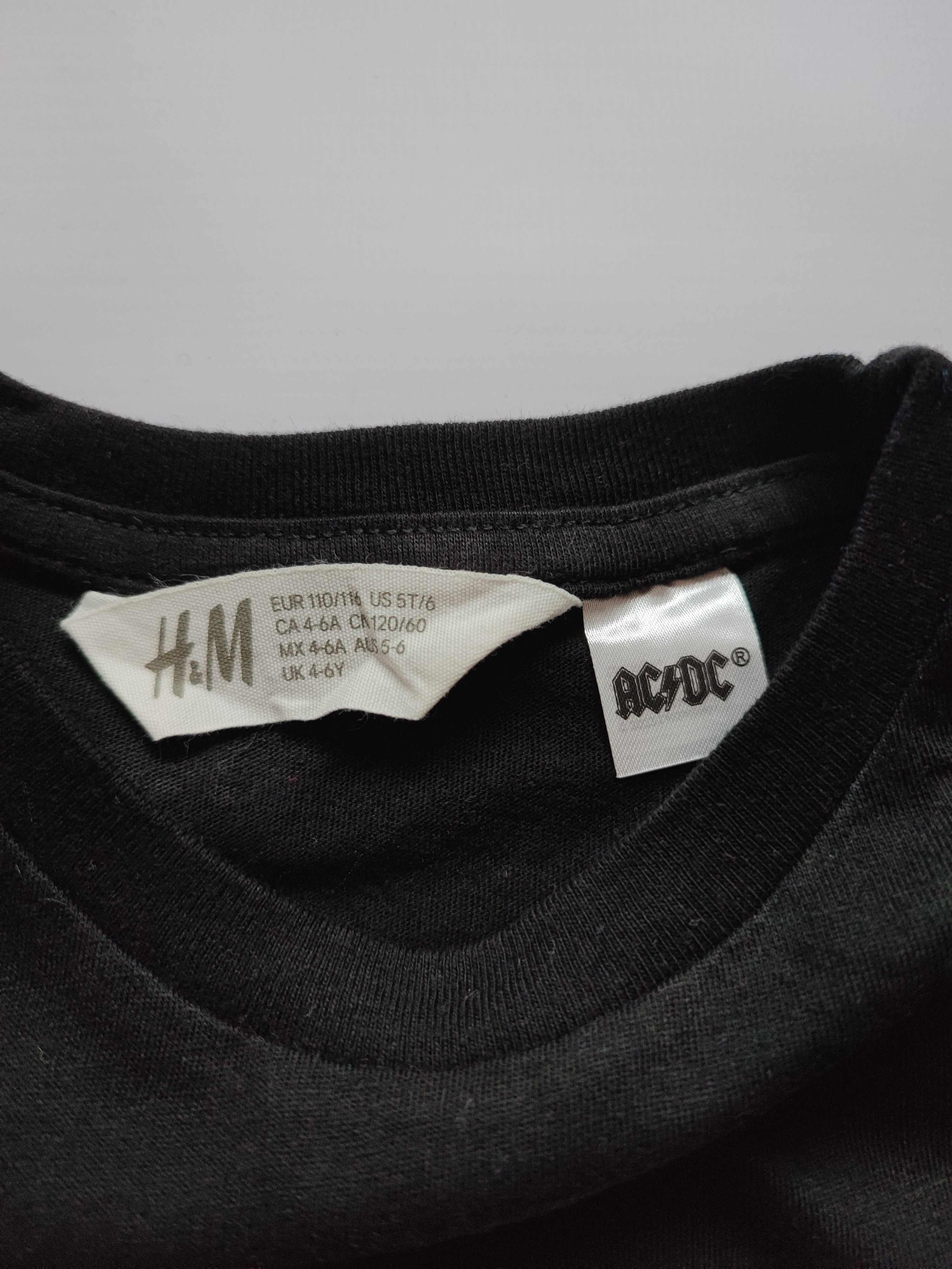 T-shirt AC/DC r. 110/116 H&M