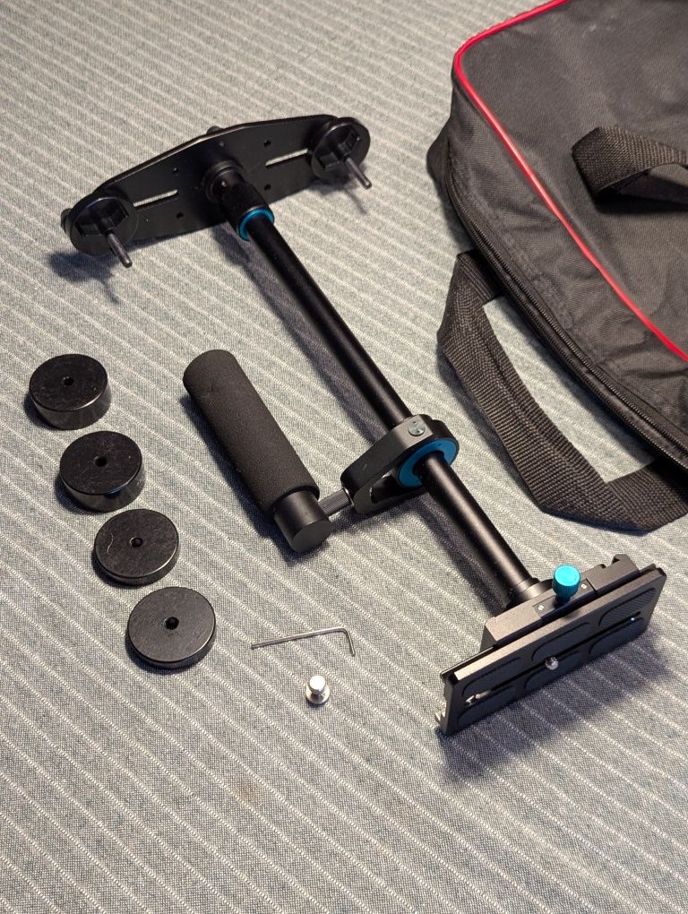 Fly cam, steady cam, stabilizator kamery, aparatu