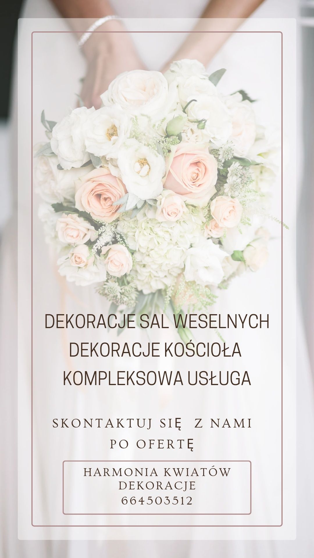 Dekoracje kościoła i sali weselnej