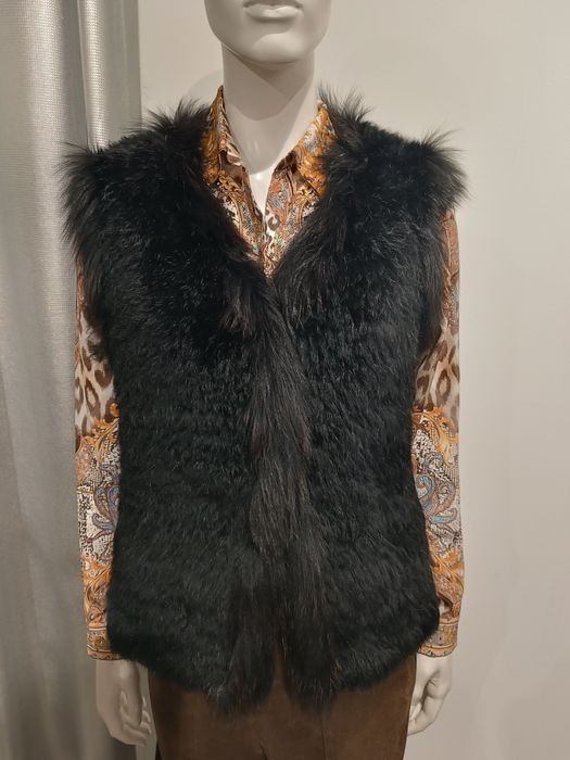 Nowa luksusowa kamizelka futro naturalne królik NC Noce Connection 40