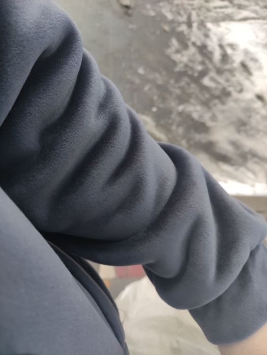 Зимний бархатный теплый мужской спортивный костюм Большой размер Батал