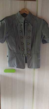 Crop -Trencz Bluza w kolorze khaki .