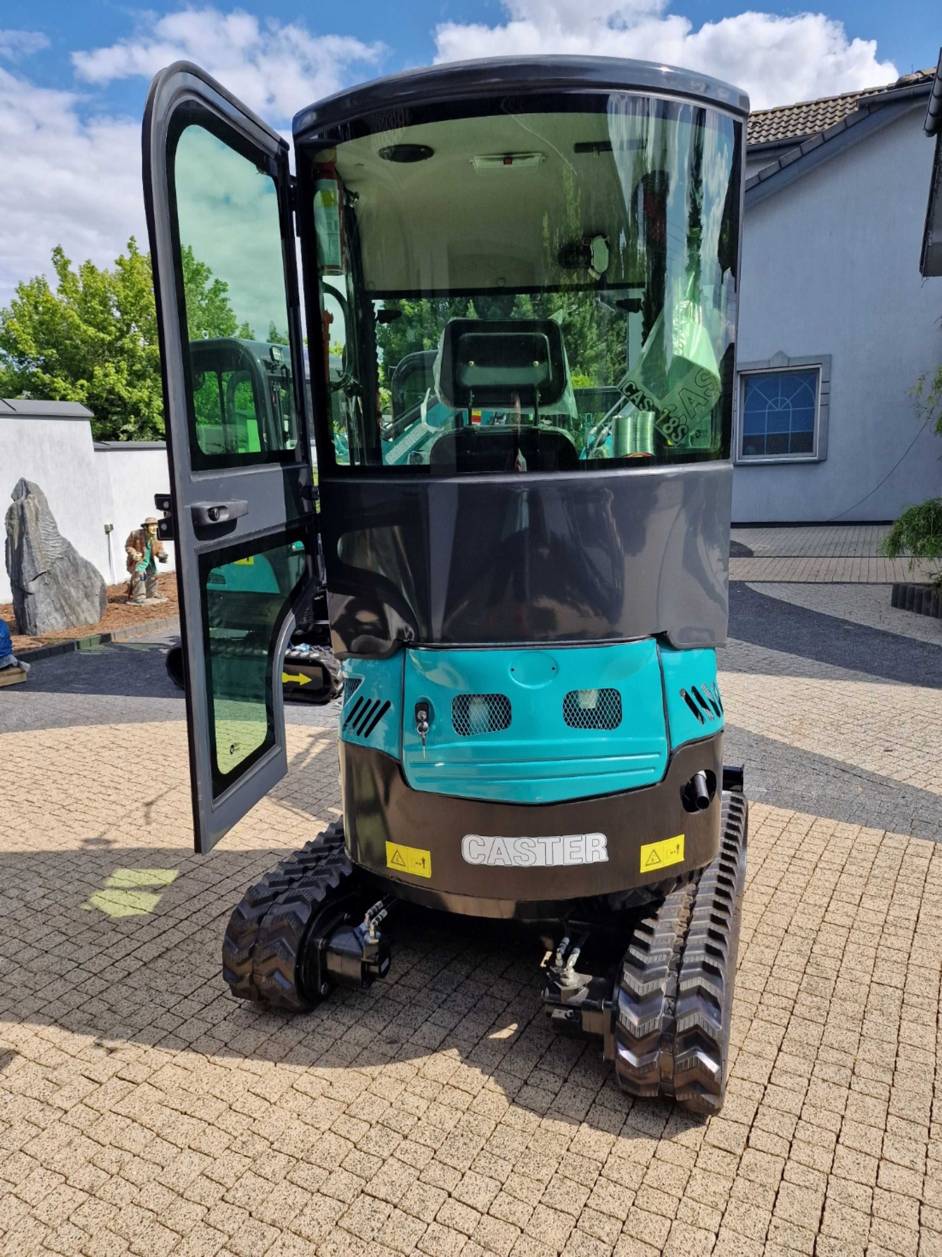 Minikoparka CASTER 18S Silnik Kubota 1800kg BOGATE WYPOSAŻENIE w CENIE