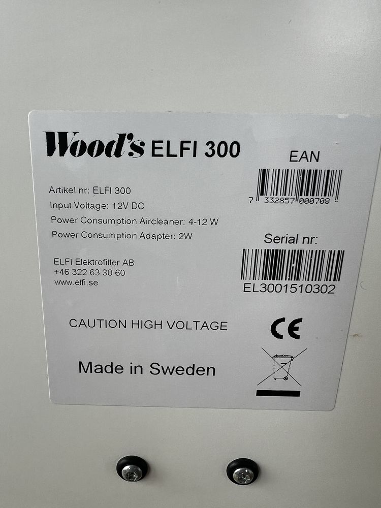 Oczyszczacz powietrza / Air Purifier Wood’s ELFI 300 Made in Sweden